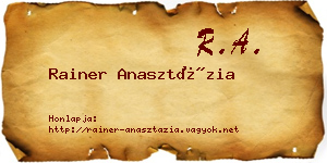 Rainer Anasztázia névjegykártya